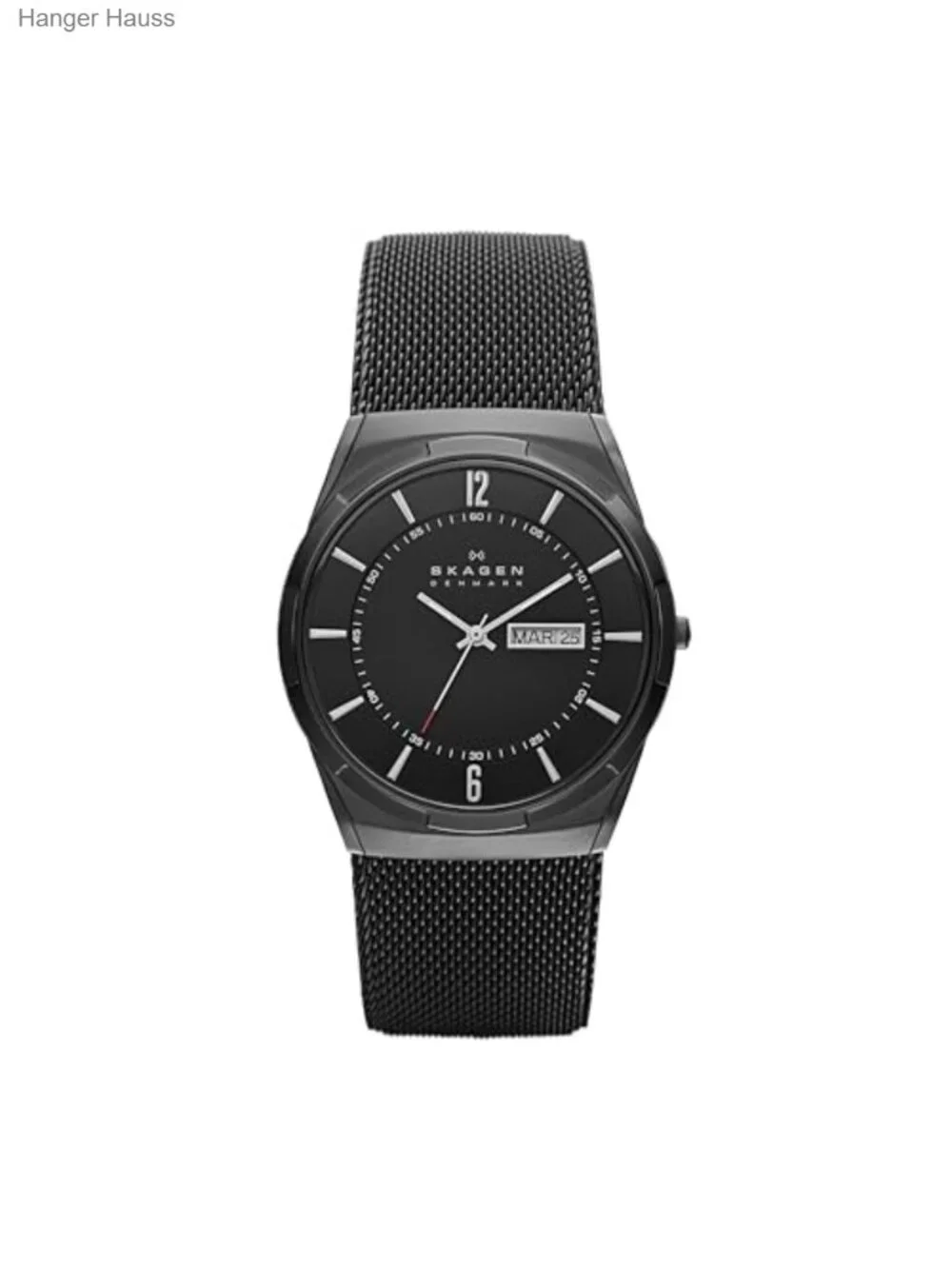 Men's Quartz Stainless Steel Mesh Watch - 40mm, Day-Date